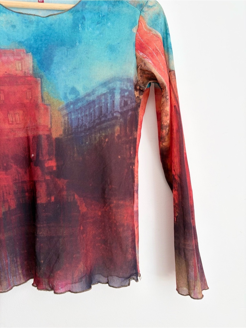 Aventures des Toiles - Sheer Cityscape Mesh Top - Artcore M - Picture 3 of 6